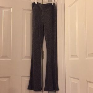 long flare pants gray